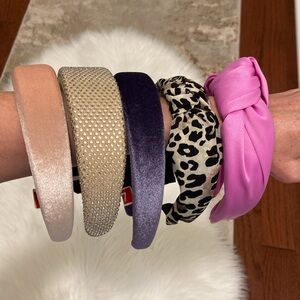 Stylish Headband Set - Animal Print, Pink, Nude, Pearl, Purple